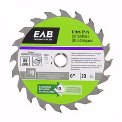 Exchange-A-Blade 6 in. D X 5/8 - 1/2 in. Ultra Thin Carbide Tipped Circular Saw Blade 20 teeth 1 pk