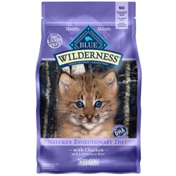 Blue Buffalo Blue Wilderness Kitten Chicken Dry Cat Food Grain Free 5 lb