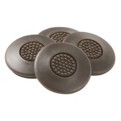 Softtouch Rubber Furniture Grip Brown Round 1-1/2 in. W 4 pk