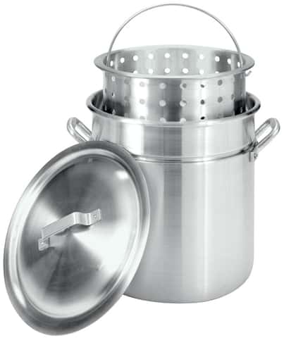 Alsasa® 15 Qt. Aluminum Stock Pot with Lid and Handles