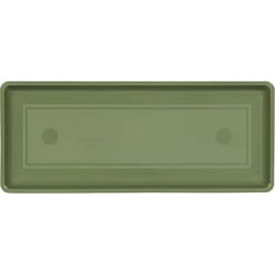 Novelty 1 in. H X 18 in. W X 7 in. D Plastic Countryside Flowerbox Tray Flower Box Tray Sage