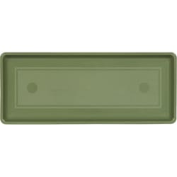 Novelty 1 in. H X 18 in. W X 7 in. D Plastic Countryside Flowerbox Tray Flower Box Tray Sage