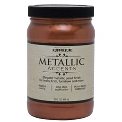 Rust-Oleum Metallic Accents Metallic Copper Penny Water-Based Paint Exterior and Interior 1 qt