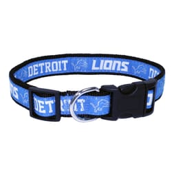 Pets First Team Colors Detroit Lions Nylon Dog Collar Large