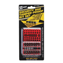 Best Way Tools Hex 1 in. L Security Bit Set Carbon Steel 33 pc