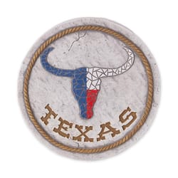 Zingz & Thingz Multicolored Cement 0.75 in. H Texas Longhorn Flag Stepping Stone