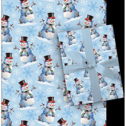 Paper Images Assorted Santas and Snowman Gift Wrap