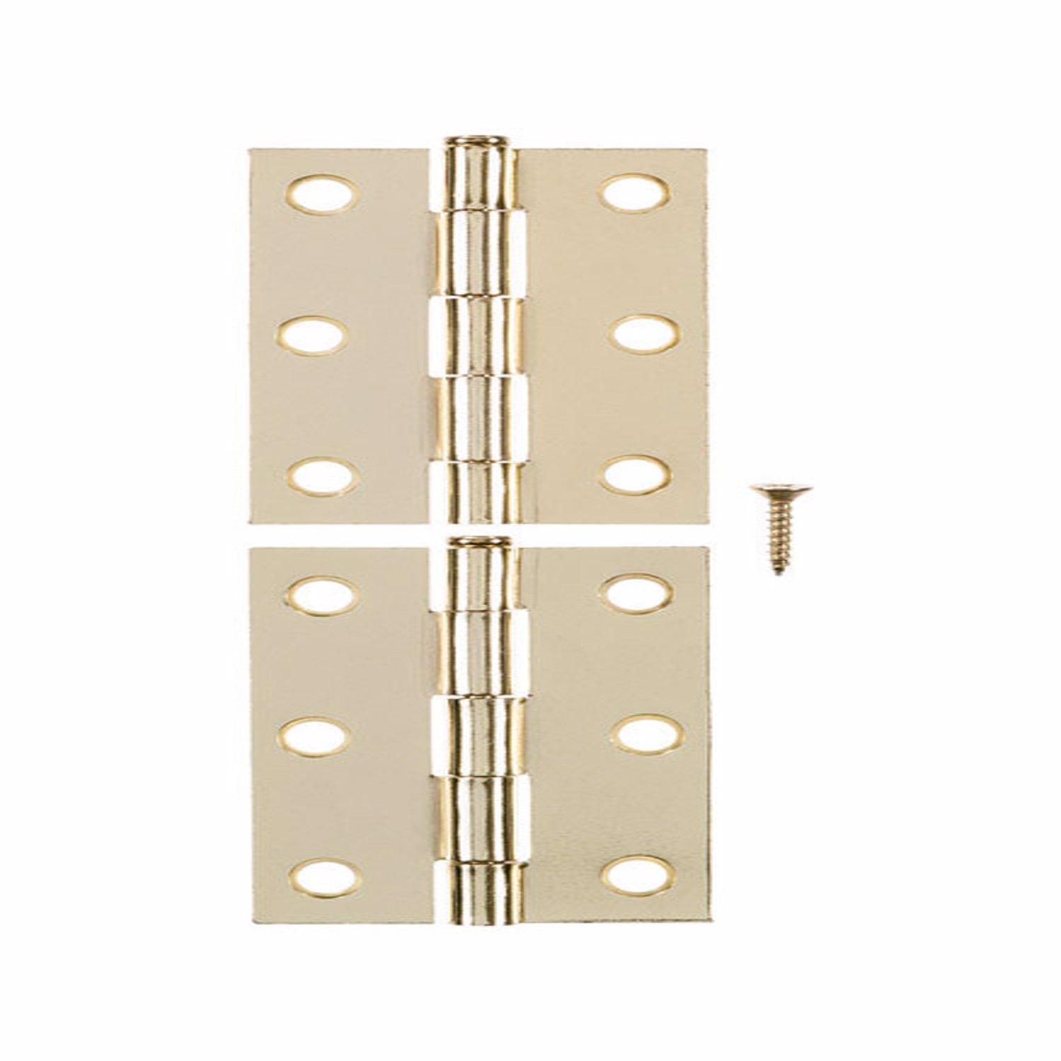 Solid Brass Semi-concealed Cabinet Door Hinges Pack Of 4