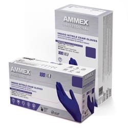 AMMEX Professional Nitrile Disposable Exam Gloves Large Indigo Powder Free 100 pk