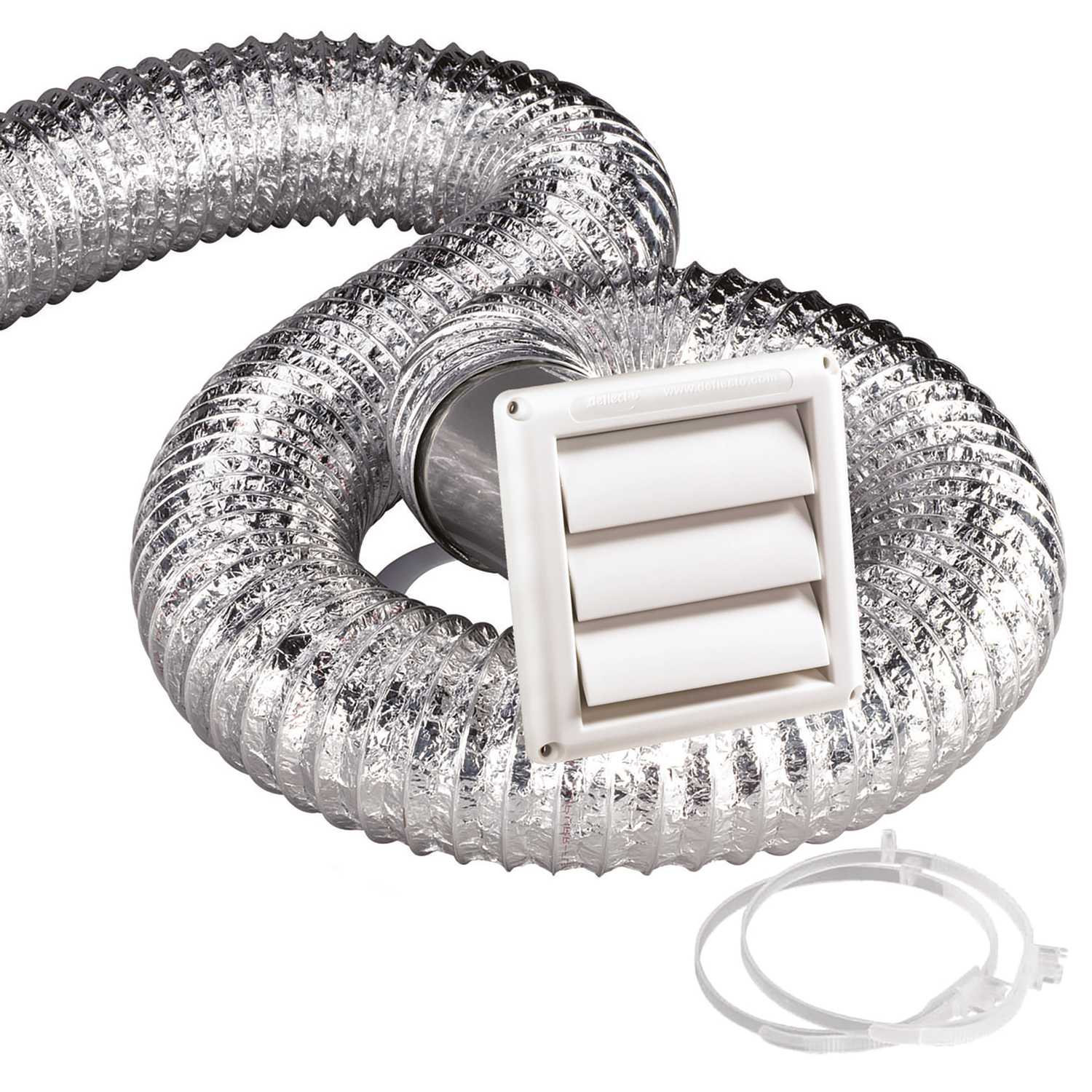 Ace 4 in. W x 5 in. L White Plastic Dryer Vent Kit Ace Hardware