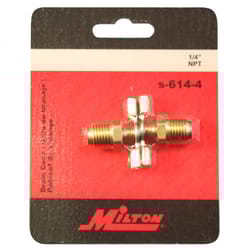Milton Brass/Steel Drain Cock 1/4 in. MPT 2 pc