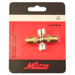 Milton Brass/Steel Drain Cock 1/4 in. MPT 2 pc
