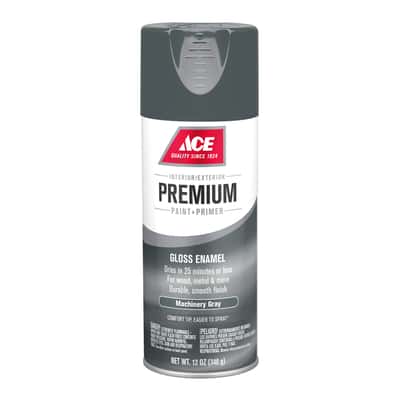Ace Premium Gloss Machinery Gray Enamel Spray Paint 12 Oz Ace Hardware