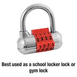 Master Lock 2 1/2 in. W Hardened Steel 4-Digit Combination Combination Padlock