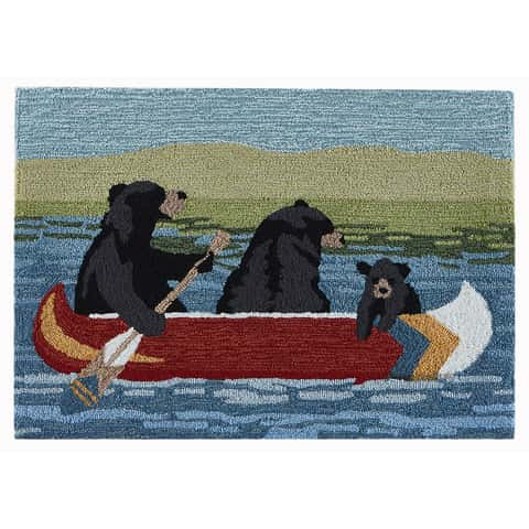 Liora Manne Frontporch 3 Dogs Christmas Indoor/Outdoor Rug