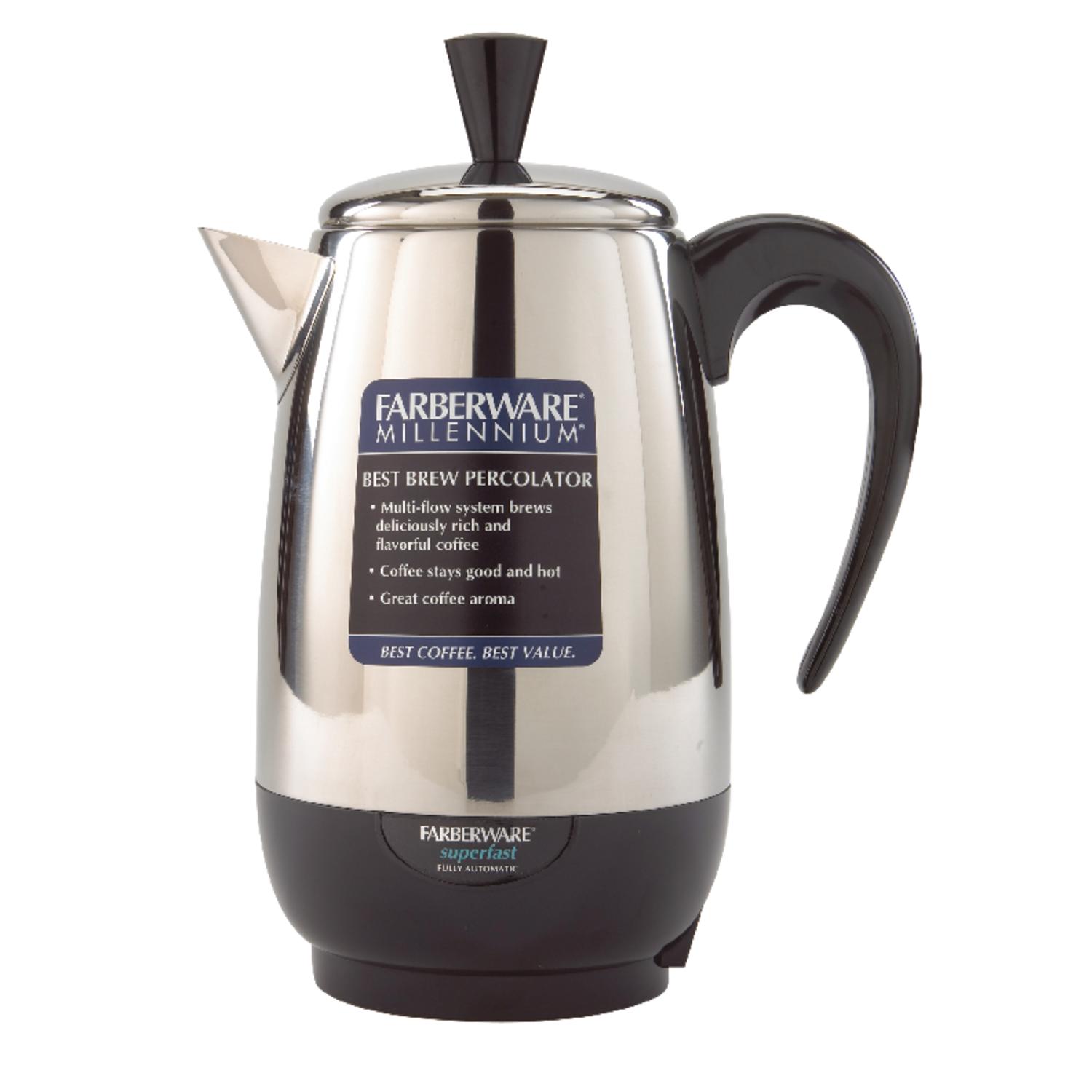 Photos - Other Accessories Black&Decker Farberware 8 cups Black/Silver Percolator FCP280 