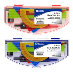 Bazic Products 10 in. Math Tool Set with Protractor 11 pc