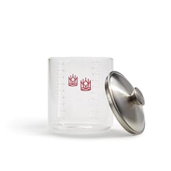 King Arthur Baking Company Clear Glass/Stainless Steel Sourdough Crock 1.25 qt