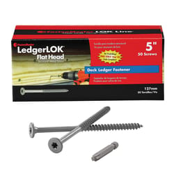 FastenMaster LedgerLok No. 12 X 5 in. L Star Flat Head High/Low Structural Screws