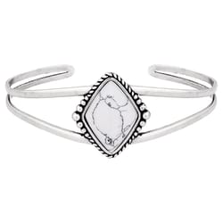 Montana Silversmiths Women's Blank Slate Cuff White Bracelet One Size Fits Most