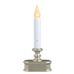 Xodus Innovations LED Pewter Flickering Candle 8.63 in.