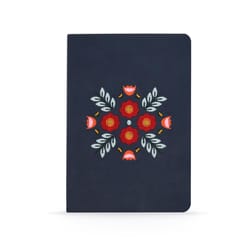 Denik 6 in. W X 8 in. L Sewn Bound Blue Evelynn Embroidered Journal Notebook