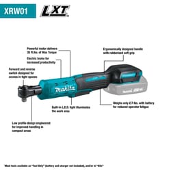 Makita LXT 1/4 and 3/8 in. drive Cordless Ratchet