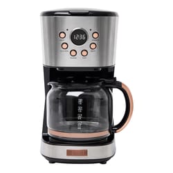 Haden 12 cups Black/Silver Coffee Maker