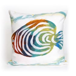 Liora Manne Visions III Pearl Rainbow Fish Polyester Throw Pillow 20 in. H X 2 in. W X 20 in. L
