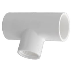 Charlotte Pipe Schedule 40 1 in. Slip X 3/4 in. D Slip PVC Reducing Tee 1 pk