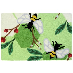 Jellybean 20 in. W X 30 in. L Multi-Color Bee Hive Polyester Accent Rug