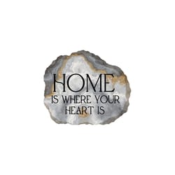 P Graham Dunn 6 in. H X 7 in. L Gray MDF Home Is Where the Heart Is Tabletop Sign
