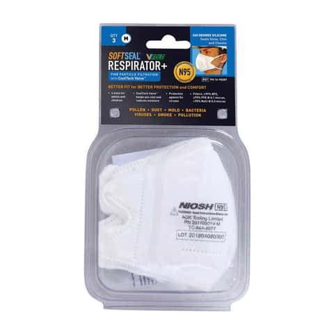 SoftSeal White Reusable N95 Large/X Large All-purpose Safety Mask in the  Respirators department at