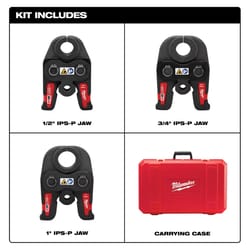 Milwaukee M18 1 in. Press Jaw Kit Black 4 pc