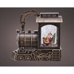 Lumineo LED Brown Train Water Spinner Animated Decor 9 in.