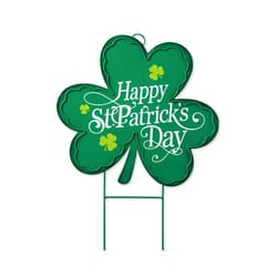Glitzhome St.Patricks Day Yard Stake Metal 1 pk
