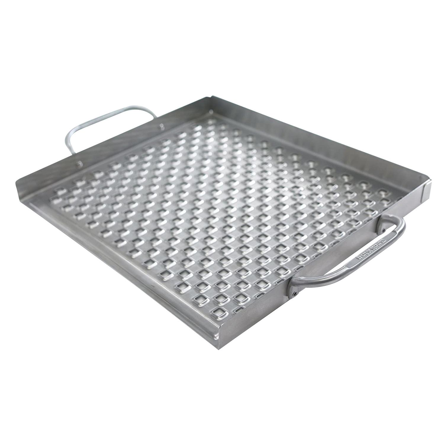 GrillPro Stainless Steel Grill Topper 16 in. L X 11 in. W 1 pk