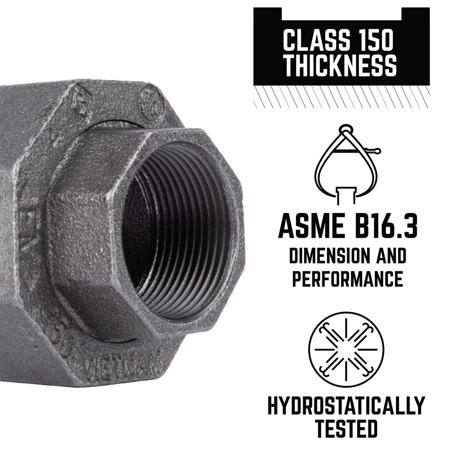 STZ Industries 1-1/2 in. FIP each X 1-1/2 in. D FIP Black