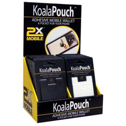 2X Mobile KoalaPouch Black/White Adhesive Cell Phone Wallet