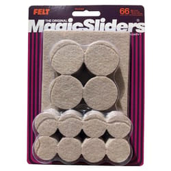 Magic Sliders Tan Assorted in. Adhesive Felt Heavy Duty Glide 1 pk