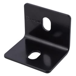 Hampton 2.40 in. H X 2.40 in. W X 1/8 in. D Black Steel Inside/Outside Square Corner Brace