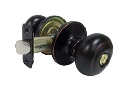 Faultless Fancy Mushroom Aged Bronze Entry Knobs Right or Left Handed