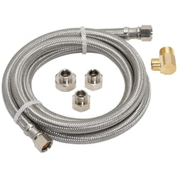 Homewerks 3/8 in. Compression in. X 3/8 in. D Compression 48 in. Braided Stainless Steel Dishwasher
