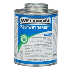Weld-On 735 Blue Solvent Cement For PVC 16 oz
