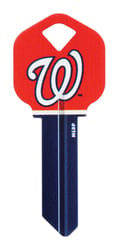 Hillman MLB Washington Nationals House/Office Key Blank 66 KW1 Single For Kwikset