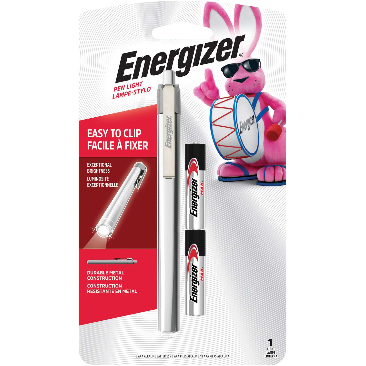 Energizer Pen Flashlight - AAA - AluminumBody - Silver