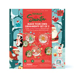Box Candiy Totally Santa Make Your Own Ornaments Set Multicolored 3 pc