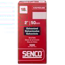 Senco 2 in. L X 18 Ga. Straight Strip Galvanized Brad Nails 5000 pk