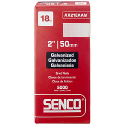 Senco 2 in. L X 18 Ga. Straight Strip Galvanized Brad Nails 5000 pk