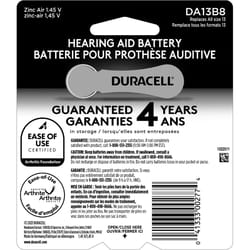 Duracell Zinc Air 13 1.4 V 300 mAh Hearing Aid Battery 8 pk